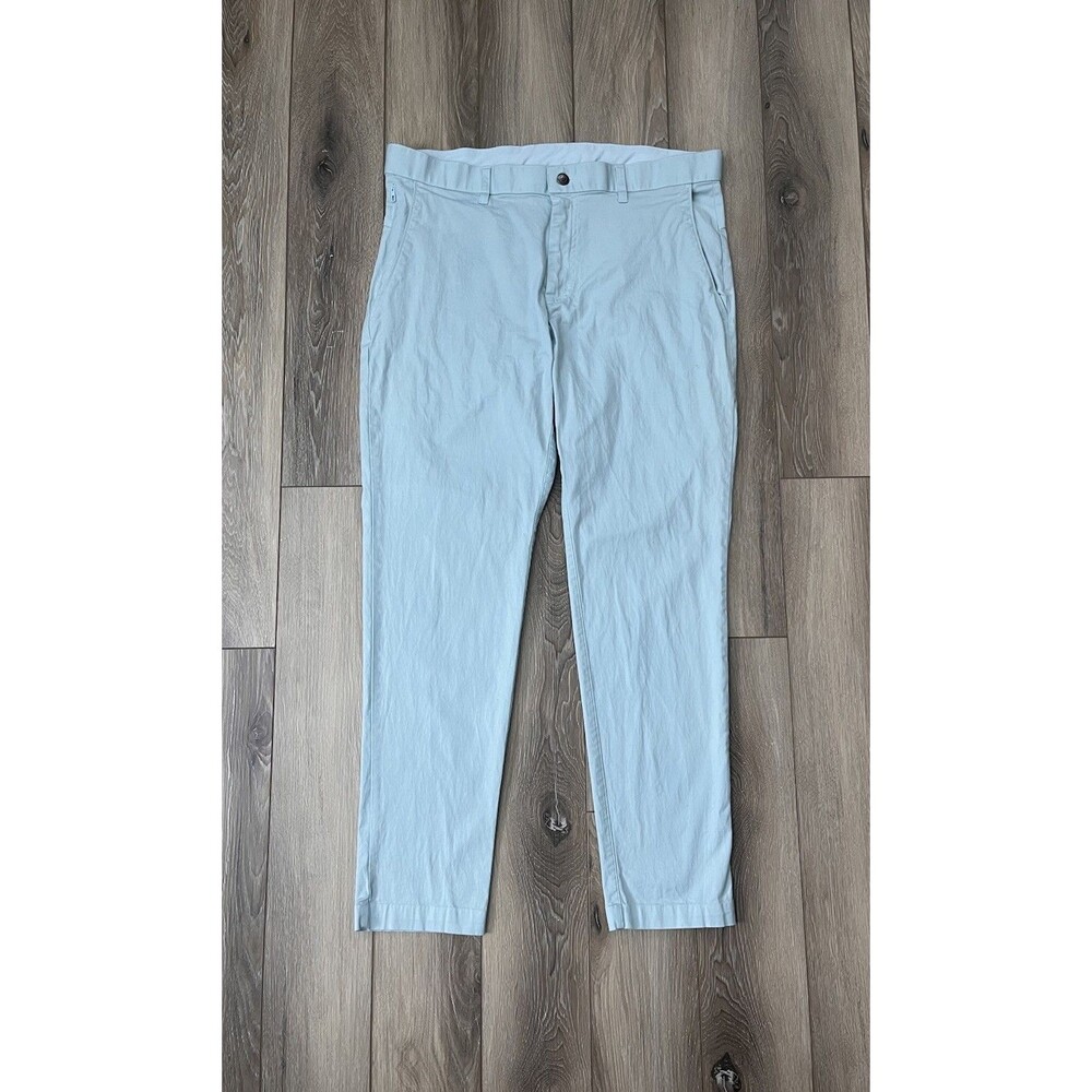 Fabletics The High Side Chino Slim Fit Nordic Blue Mens Sz 34x32